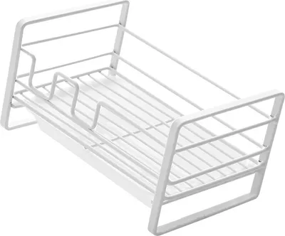 Produktbild von Schwammaufbewahrungsregal Mattweiß Kompakt Rostschutz Schwamm Abtropfgestell Küche Trocknungsregal für Dusche Zimmer