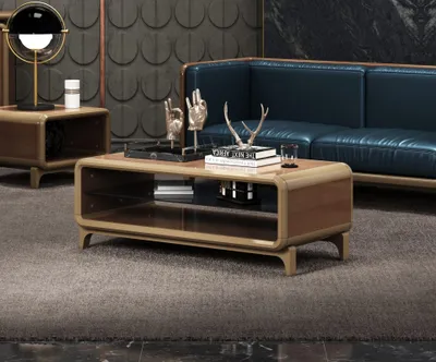 Immagine prodotto di Elegante tavolino in marrone - 140×70×55 cm, moderno e robusto.