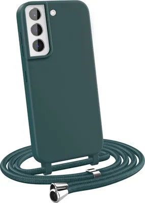 Produktbild von Handykette für Samsung Galaxy S21 - Handyhülle mit Schnur Cover in Dunkelgrün