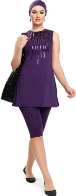 Produktbild von Hasema Burkini, Bademode, Hijab,Badeanzug, Tesettür Mayo, Swimwear A-1013