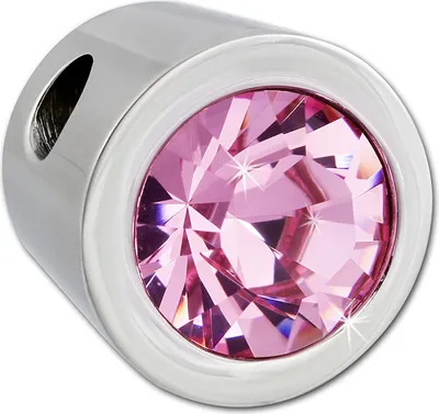 Zdjęcie produktu dla Amello wisiorek 14mm cyrkonia stal nierdzewna różowe srebro biżuteria damska na szyję ESHS01A