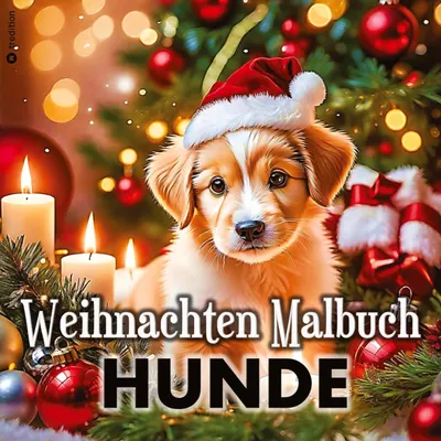 Produktbild von Malbuch Weihnachten für Erwachsene Hunde Weihnachten Süße Bescherung am Weihnachtsbaum