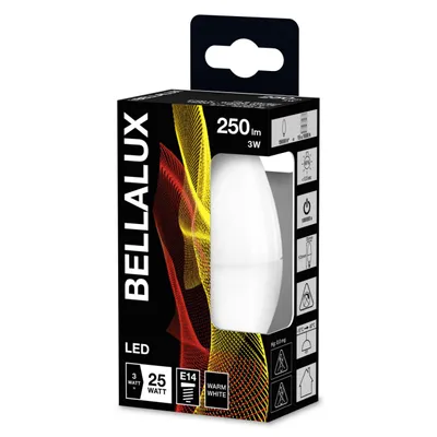 Produktbild von Bellalux LED Leuchtmittel Kerze 3,2W = 25W E14 matt 250lm warmweiß 2700K 220°