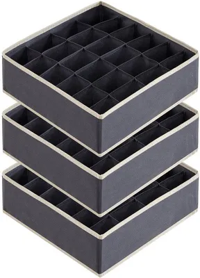 Image de Meuble à chaussures gris à 24 compartiments pour ranger vêtements et accessoires