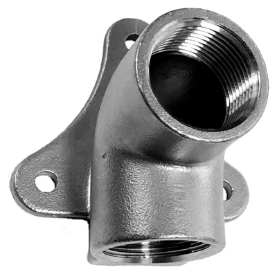Produktbild von Wand-Deckenwinkel aus V4A Edelstahl 1/2" Zoll IG x IG DN15 Innengewinde