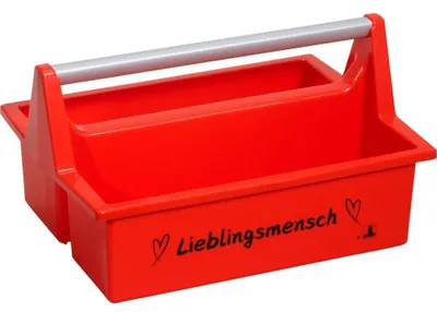 Produktbild von Tragekasten "Lieblingsmensch" rot