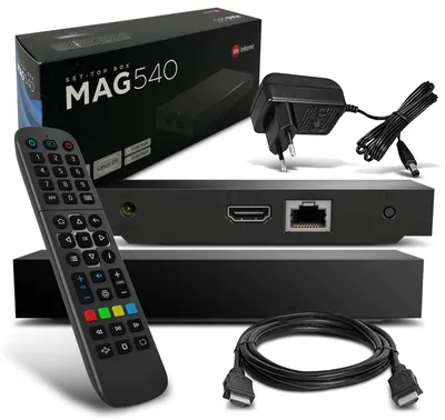 Obrázek produktu pro IP přijímač MAG 540 UHD 4K Linux (LAN, HDMI, USB, Dolby Digital+, IP přehrávač médií, černý)