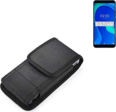 Produktbild von Holster Gürteltasche kompatibel mit Wiko Y80 Holster Gürtel Tasche wasserabweisend Handy Hülle Schutz Hülle Outdoor schwarz K-S-Trade