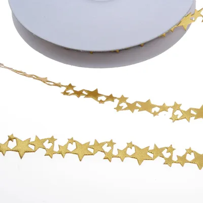 Produktbild von SekleBo® - Selbstklebende Sternchenbordüre Gold - 15 mm Breite, 9,3 m Rolle - 94167-02