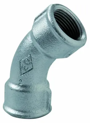 Productafbeelding van Boog van 45 graden, type Ff, van verzinkt gietijzer, 11/4 inch