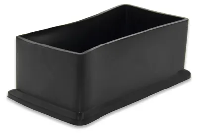 Zdjęcie produktu dla Nakładki na nogi krzeseł, podkładki pod stopy, ochraniacze podłogowe PVC, 40 x 80 mm, czarne