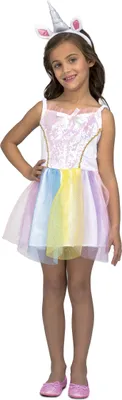 Produktbild von Einhorn-Mädchenkostüm Regenbogen-Einhorn bunt