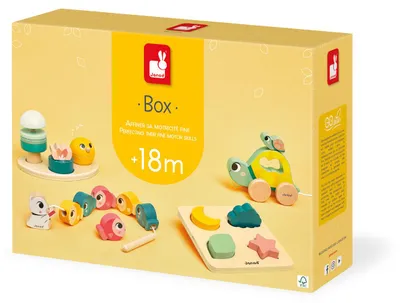 Produktbild von Janod - Motorikspielzeug Box 18 Monate - Lernspielzeug aus Holz