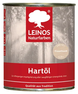 Produktbild von LEINOS Hartöl Doppelweiß 0,75 l – Hartöl für Holz innen, wasserabweisend