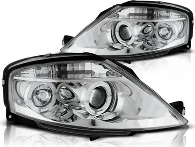 Produktbild von LED Angel Eyes Scheinwerfer passend für Citroen C3 02-09 chrom