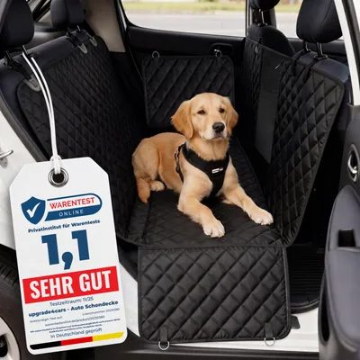 Produktbild von Upgrade4cars Hundedecke Auto Rückbank Wasserdicht & Gepolstert | Hunde Autositz Schondecke | Rücksitz Autodecke