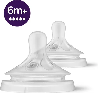 Productafbeelding van Avent Natural flesspeen 6M+ (2 stuks)