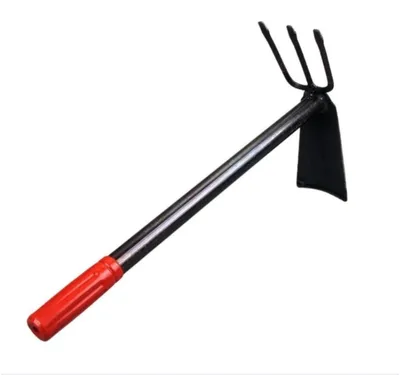 Produktbild von INF 2-in-1 Gartenhacke und Rechen 50 — Manganstahl Handkultivator für Gemüse- und Blumenpflanzung, Schwarz