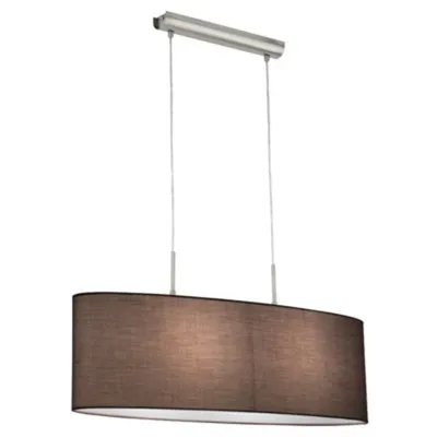 Produktbild von EGLO PASTERI, Oberfläche, Grau, Stoff, Nickel, Stahl, Schlafzimmer, Esszimmer, Küche, Wohnzimmer, IP20, II