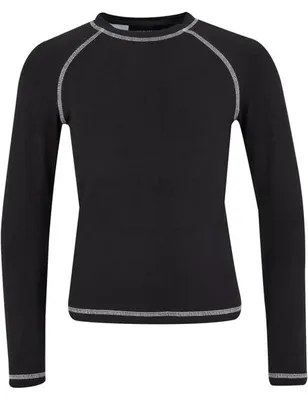 Obrázek produktu pro Dětské tričko s dlouhým rukávem Urban Classics Girls Contrast Jersey Longsleeve black - 158/164