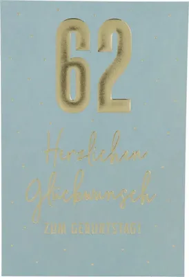 Obrázok produktu pre 11566 Depesche číselná karta, blahoželanie-62 Všetko najlepšie k narodeninám