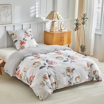 Obrázek produktu pro Sada povlečení Ibenzoa® 135 x 200 cm, motiv "Pěnišší růže" – mikrovlákno polyester, zapínání na zip, povlak na polštář 80 x 80 cm