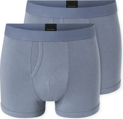Produktbild von Schiesser Herren 2 er Pack Shorts Gr. 4  blaugrau