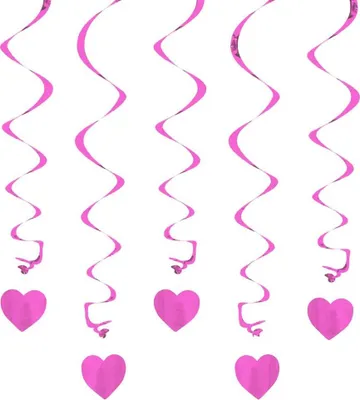 Produktbild von Oblique Unique 5 Girlande Spiral Deckenhänger mit Herz - flieder-rosa