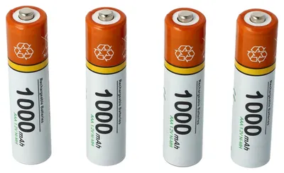 Produktbild von vhbw 20x AAA Micro Akku kompatibel mit Samsung Gigaset E370, E290HX, E290, E310H, E310 schnurlos Festnetz Telefon (1000 mAh, 1,2 V, NiMH) Orange Weiß