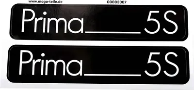 Obrázek produktu pro Sada samolepek MOGA, 2 kusy, rozměry 105 x 21 mm, kompatibilní s modelem Hercules Prima 5s