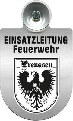 Produktbild von Einsatzschild Windschutzscheibe incl. Saugnapf - Einsatzleitung Feuerwehr - 309476  - incl. Regionen nach Wahl Color - Region Preussen