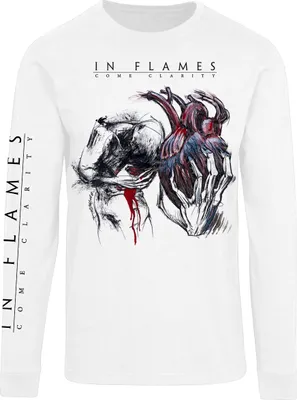 Produktbild von In Flames Langarmshirt Herren Come Clarity Lyrcis weiß L