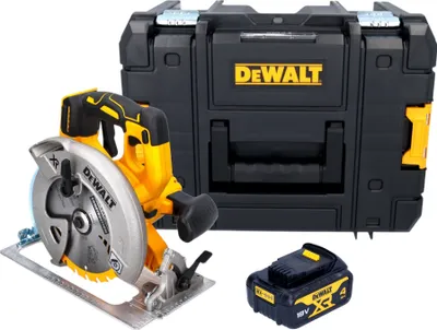 Produktbild von DeWalt DCS 570 NT Akku Handkreissäge 18 V 184 mm Brushless + 1x Akku 4,0 Ah + TSTAK - ohne Ladegerät
