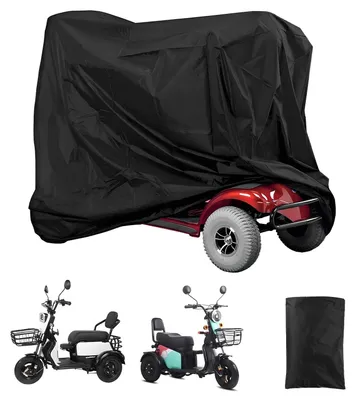 Immagine prodotto di Copertura impermeabile per scooter - Protezione dalla pioggia - Colore nero - Protezione dai raggi UV - Adatta per scooter - Dimensioni 190x7...