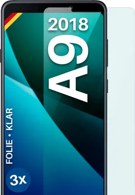 Produktbild von moex® 3x Schutzfolie kompatibel mit Samsung Galaxy A9 (2018) - Displayschutzfolie dünn Folie, Klar