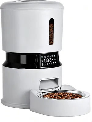 Produktbild von Intelligenter Futterautomat katze 4L, Automatisch, Timer, Portionierung, Stromausfallschutz