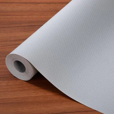 Image de Ibenzoa® : tapis de cuisine en EVA, imperméable et antidérapant, 30 x 500 cm, gris – idéal pour les tiroirs, les étagères et les réfrigérateurs, sans BPA