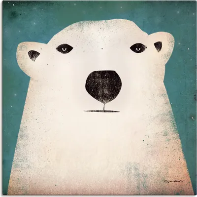 Produktbild von ARTland Leinwandbild Eisbär Größe: 30x30 cm