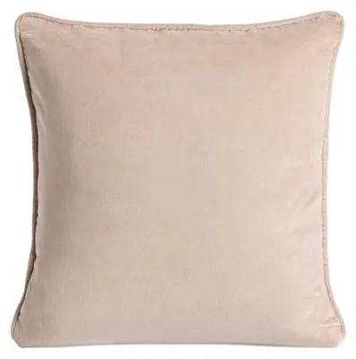 Zdjęcie produktu dla HOMLA Poszewka FINA z bawełnianego aksamitu z dekoracyjną lamówką beżowa 45x45 cm