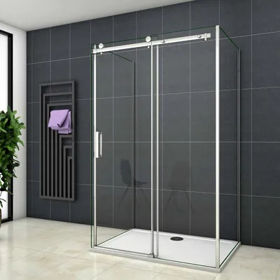 Produktbild von 8mm nano-ESG-glas 140x90cm Duschkabine Duschwand Duschtür Höhe:195cm