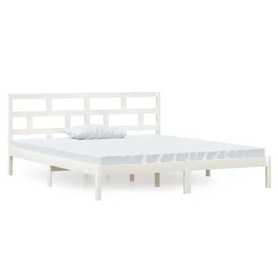 Obrázok produktu pre vidaXL Posteľ z masívneho dreva biela 135x190 cm