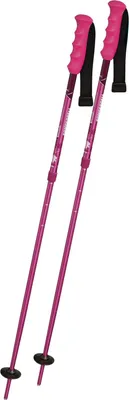 Imagen del producto de KOMPERDELL Pink Smash, bastones de esquí telescópicos para niños, color rosa, longitud ajustable de 80 a 105 cm