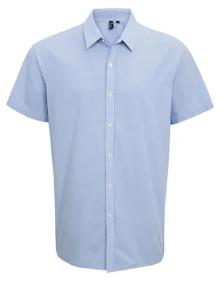Obrázok produktu pre Premier - Pánska košeľa s krátkym rukávom LT2864 (3XL) (svetlo modrá/biela)