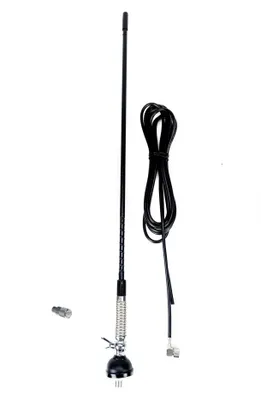 CB-Antenne 59 cm, 50 Ohm, 200 W, mit Halterung und 4 m Kabel
