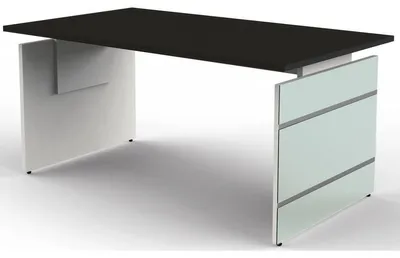 Produktbild von Schreibtisch Lugano Glas BxT 160x80cm anthrazit