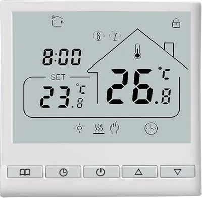 Produktbild von Smarter Thermostat 5+2 programmierbarer 3A-Thermostat fuer Wassererwaermung, DIY-Installation, LCD-Display, intelligenter Temperaturregler, digitaler Thermostat fuer Buero/Zuhause