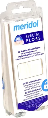 A package of Meridol Special Floss.