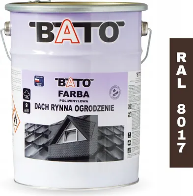 Zdjęcie produktu dla Farba Poliwin.dach Rynna Ogrodz. Brąz Ral 8017 5L