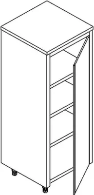 Produktbild von KBS Geschirrschrank 700x700x1500 mm mit Flügeltür 2 Zwischenböden