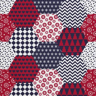 Produktbild von OUTDOOR DEKOSTOFFE OXFORD - Motiv hexagones colorés I DX240